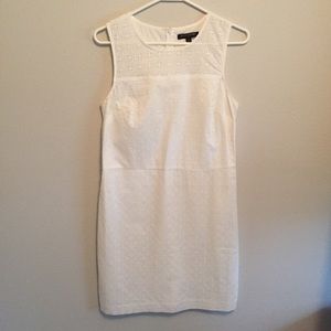 Banana Republic White Eyelet Tank Dress Size 6